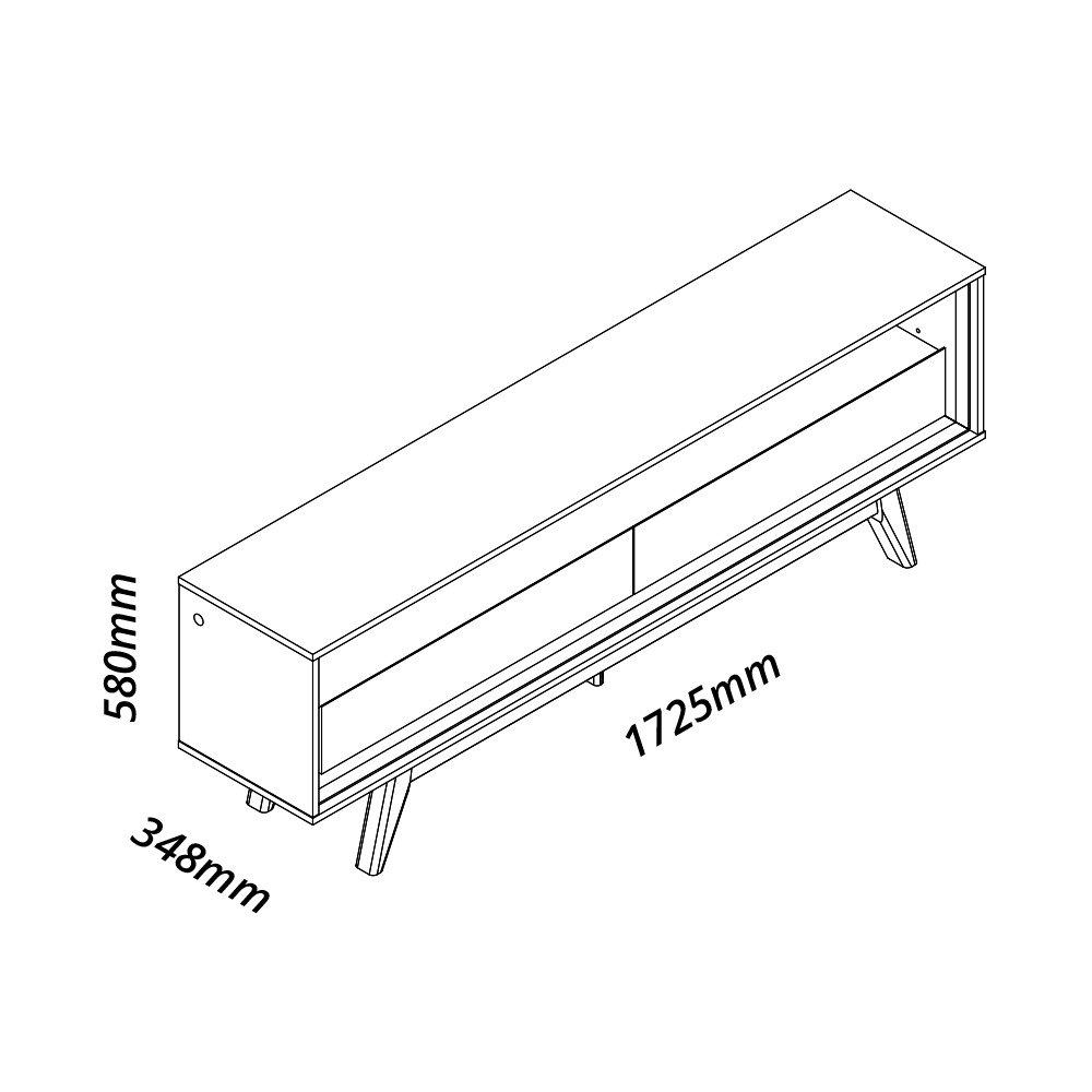 Rack ate 65" Requinte 172 Naturale/Off White - GELIUS - Imagem 3