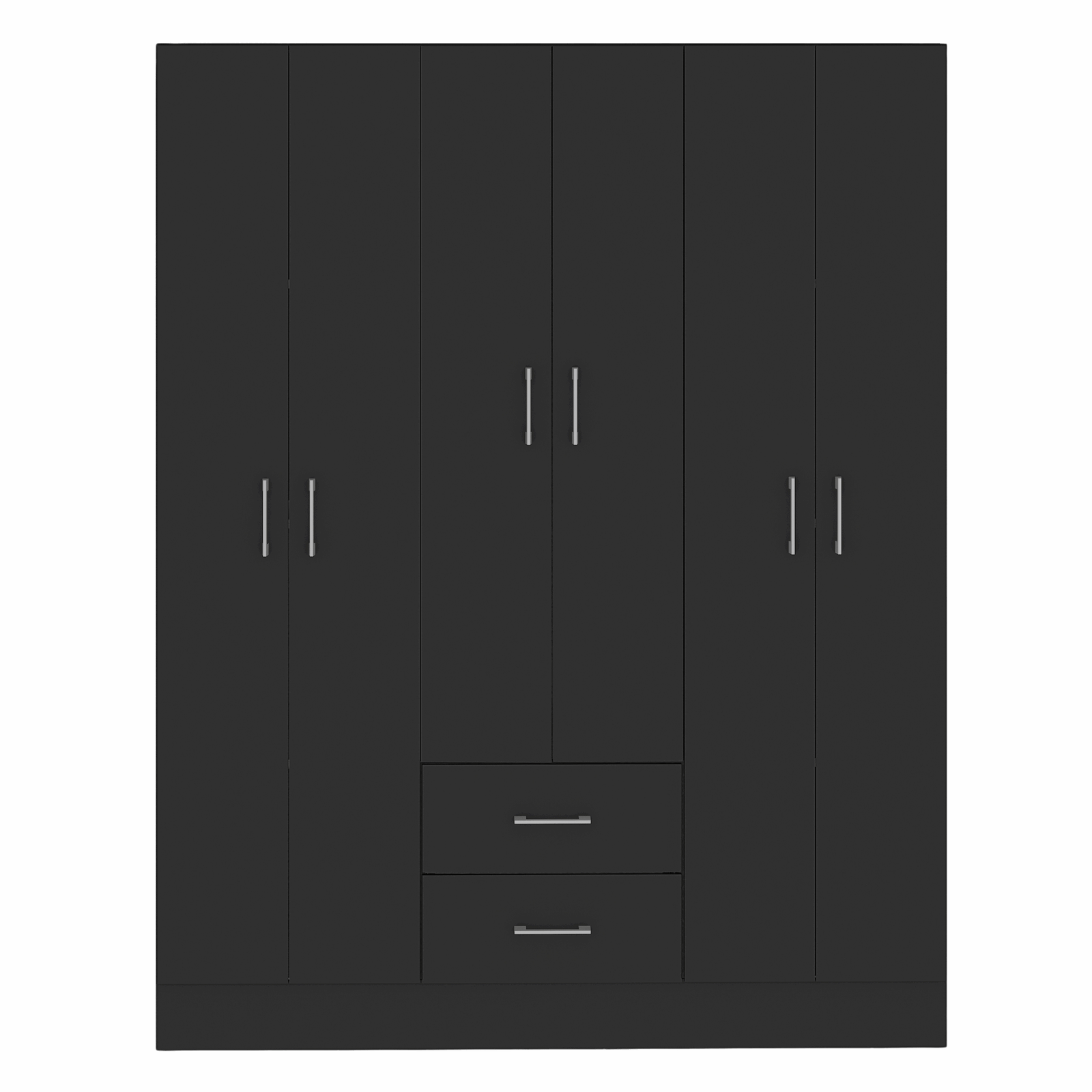 Guarda-Roupa 6 Portas Jamaica 6002 1,34 m Preto - FELLICCI - Imagem 2