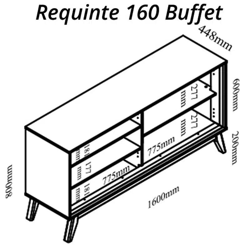 Buffet Requinte Naturale/off White - Gelius - Imagem 4