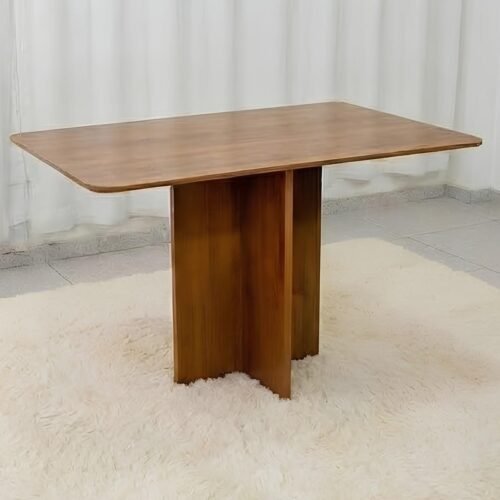 Mesa Salinas 120 (Tampo Londres s/ vidro) Cinamomo - CEL MOVEIS