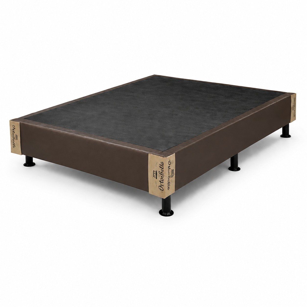 Base Box Casal Simples Corino Marrom – ORTOBELLO - Imagem 2