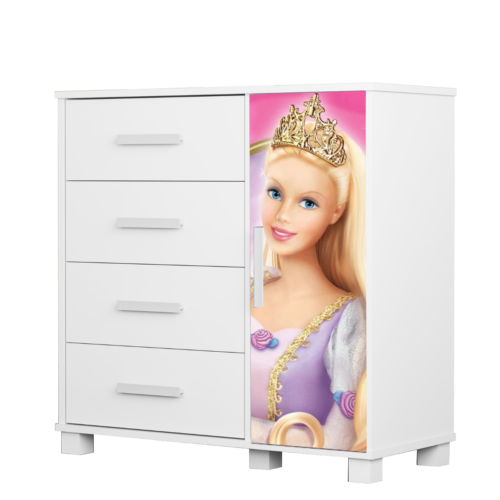 Alternative view of Cômoda 4 Gavetas com Sapateira Lívia (Menina) Barbie 404189 - MADEC MÓVEIS