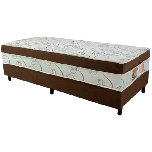 Alternative view of Cama Box Solteiro Sonho Bom D28 Marrom – NOSSO SONHO COLCHÕES