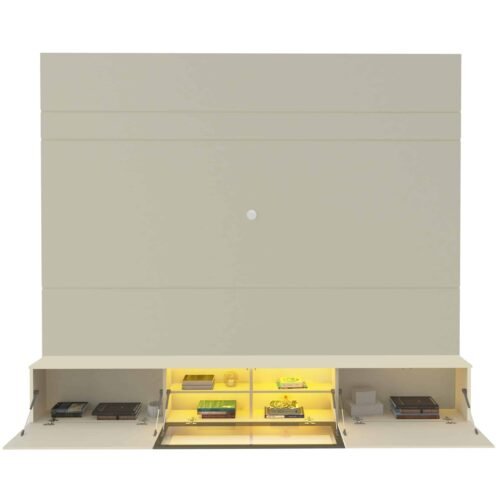 Alternative view of Painel até 85″ Luminare 2,17 m Off White + Nicho Luminare 2,15 m Off White – GELIUS