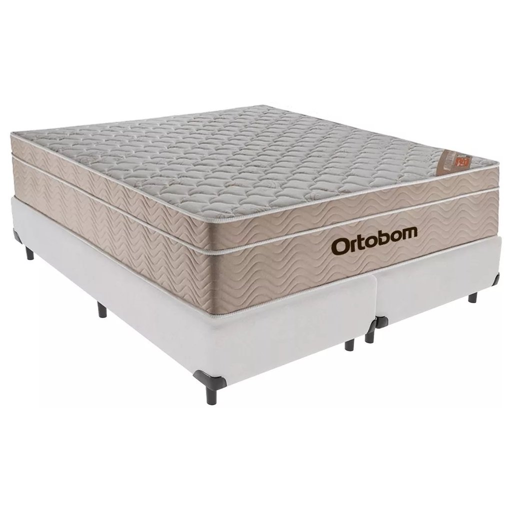 Colchão Queen Airtech Springpocket 25 cm D26 Molas Ensacadas + Base Simples Corino Branco – ORTOBOM + BIOSTAR - Imagem 2