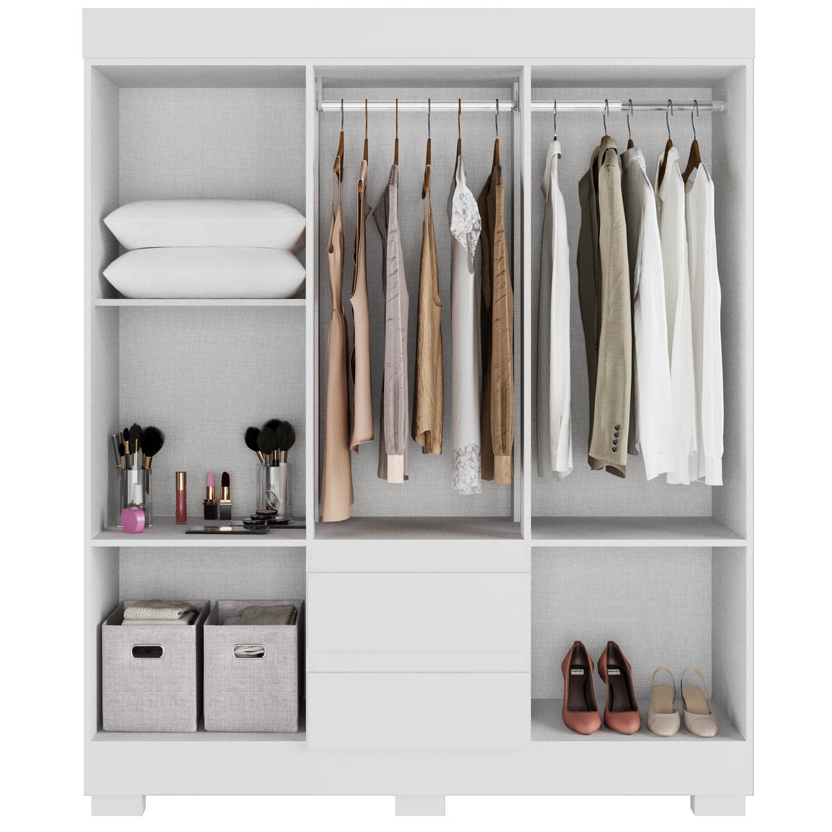Guarda-Roupa 6 Portas Maya 1,491 m Branco - ACP MÓVEIS - Imagem 2