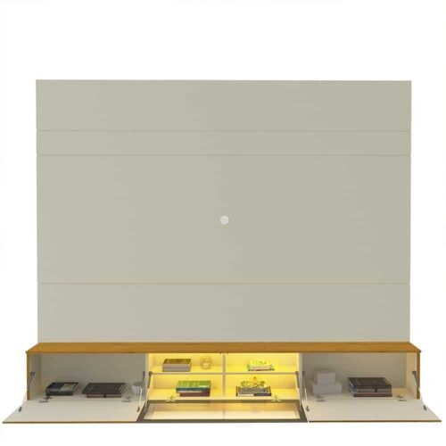Alternative view of Painel até 85″ Luminare 2,17 m Off White + Nicho Luminare 2,15 m Naturale – GELIUS