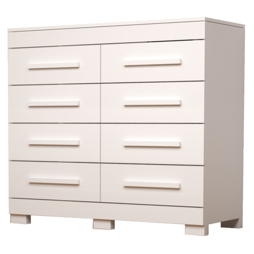 Alternative view of Cômoda 8 Gavetas Nalu Branco - ACP MÓVEIS