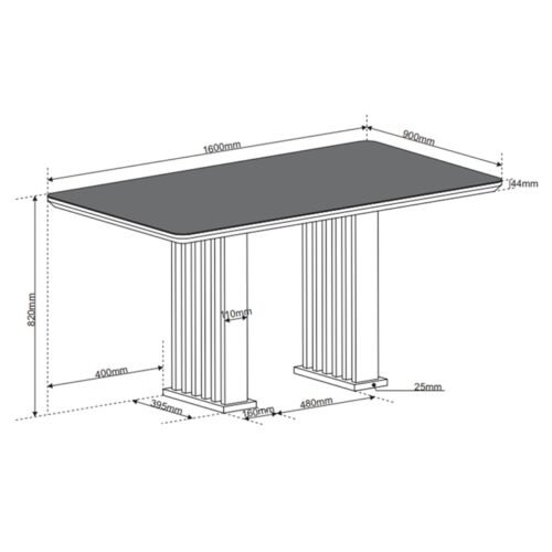 Alternative view of Mesa Mona/Munique 160 Mel/Blonde Off White - VIERO MOVEIS