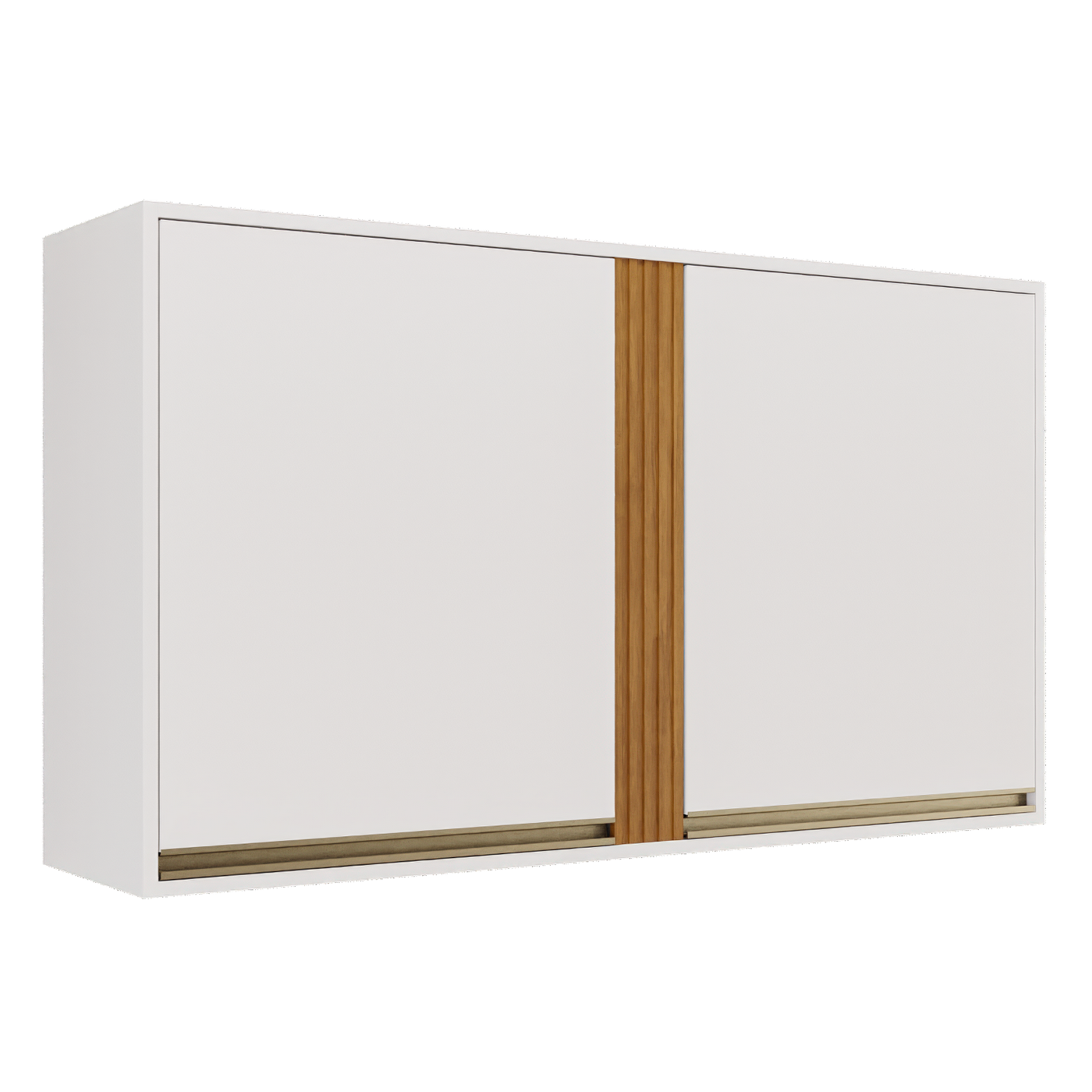 Armário Aéreo 2 Portas Pérola 1,20 m Branco/Cinamomo - SALLÊTO - Imagem 3
