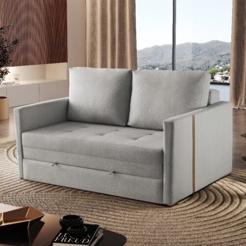 Alternative view of Sofá Cama Dominic Ref.49 1,40 m Linho Cinza 2502-B - LUXURY