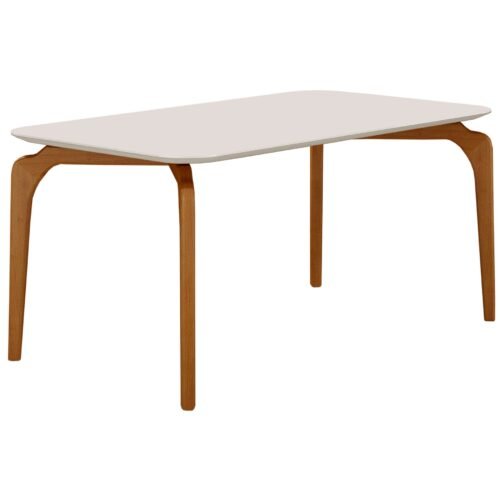 Alternative view of Mesa Capri 120 (C/Vidro) Cinamomo/Off White - MÓVEIS VALVERDE