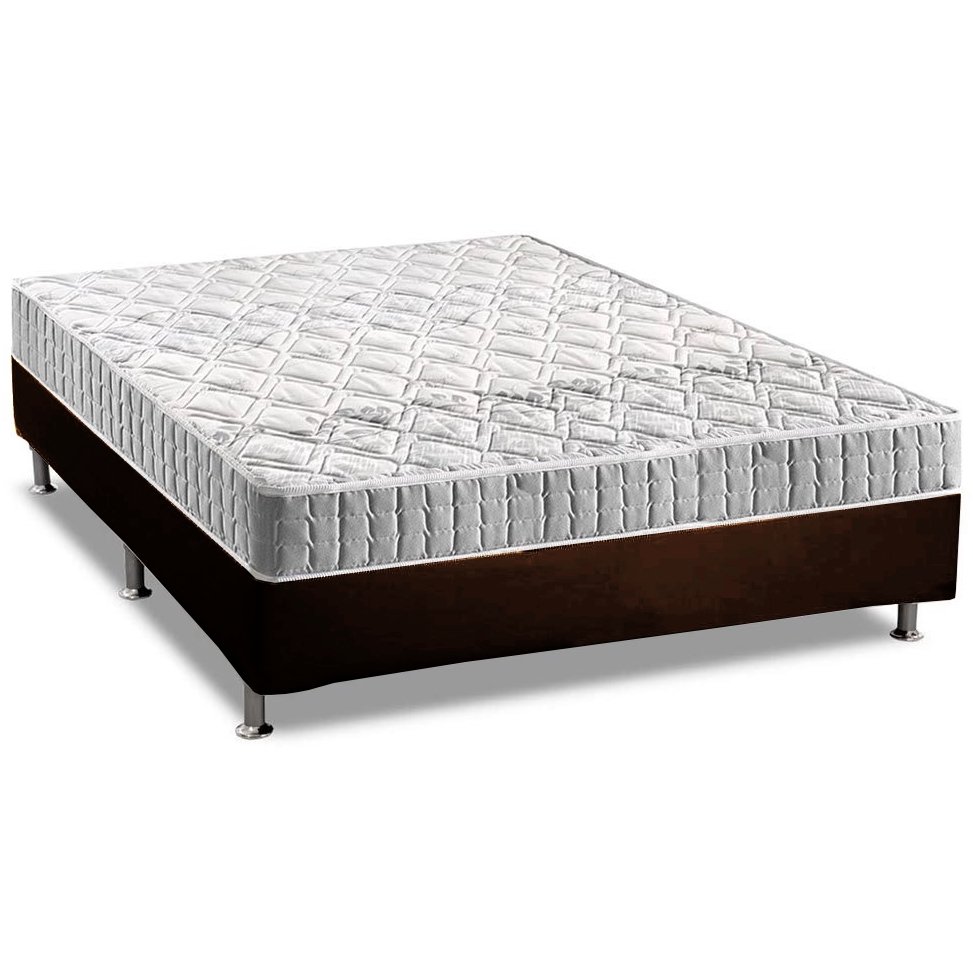 Colchão Casal Orthosono 18 cm D33 + Base Simples Corino Marrom – ANJOS + BIOSTAR - Imagem 2