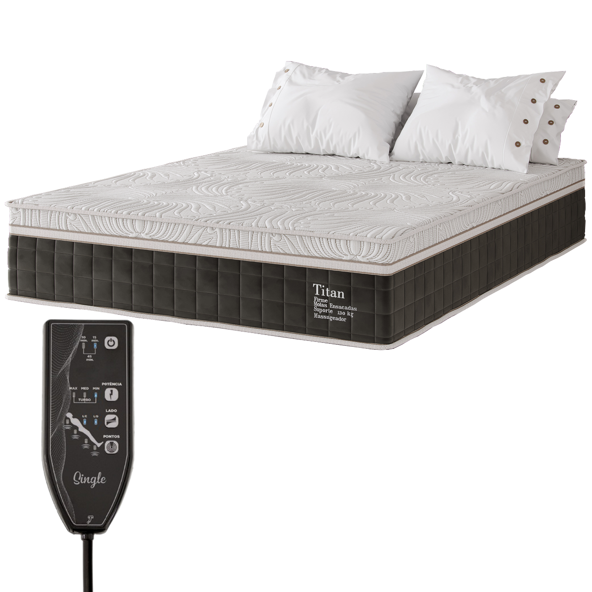 Colchão Casal Terapêutico Massageador Titan/Thor 34 cm D28 Molas ensacadas - VIERO MÓVEIS - Imagem 6