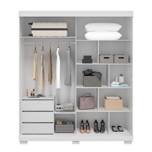 Alternative view of Guarda-Roupa 2 Portas Athena 1,80 m Branco – ACP MÓVEIS