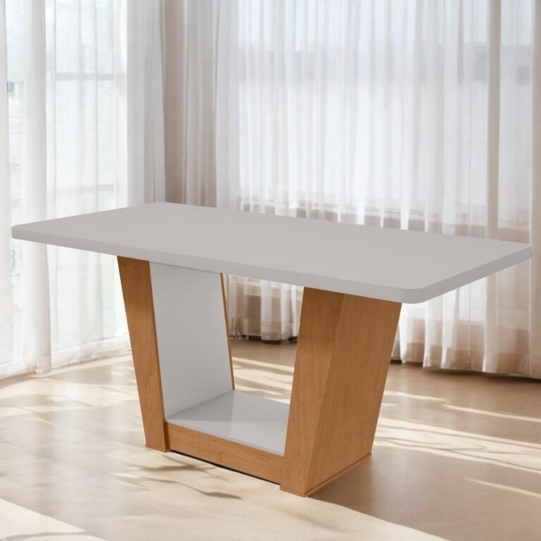 Mesa Apogeu (Tampo Maxi) 170 Amêndoa Clean/Off White - LOPAS - Imagem 4