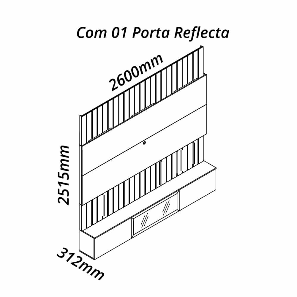Home Suspenso até 85″ Soberano Reflecta 260 Naturale/Off White – GELIUS - Imagem 4