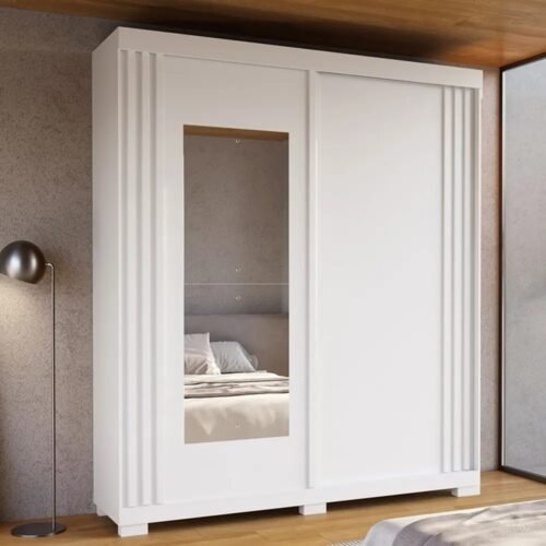 Guarda-Roupa 2 Portas Athena 1,80 m Branco – ACP MÓVEIS