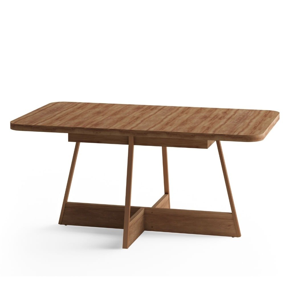 Mesa Átria 1592 Retangular 160 Rosê Cobre/Nogal Freijó - CARRARO MÓVEIS - Imagem 5