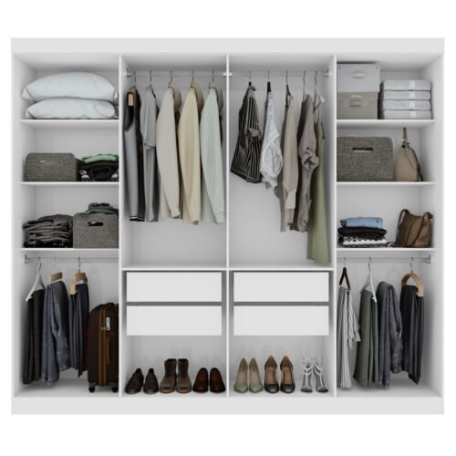 Alternative view of Guarda-Roupa 8 Portas Andara Soft 2,36 m Branco - LOPAS
