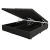 Base Box Queen Baú Corino Preto - BIOSTAR