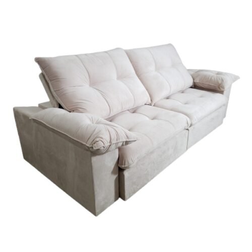 Alternative view of Sofá Retrátil e Reclinável México 2,50 m Bege – LEO DECOR (PROMOÇÃO - LEVE AVARIA)
