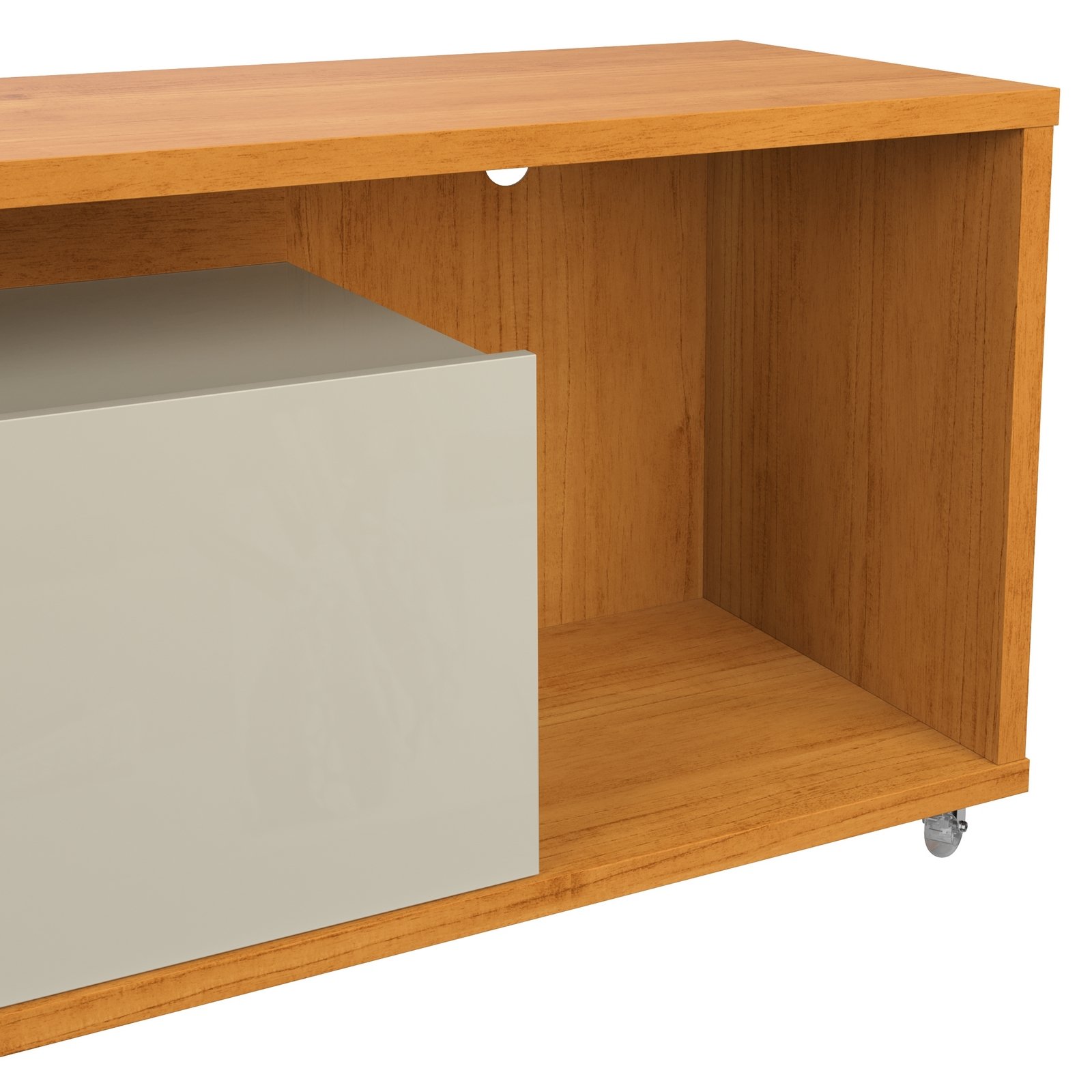 Rack até 75" Move 1.8 Cinamomo/Off White - PATRIMAR - Imagem 5