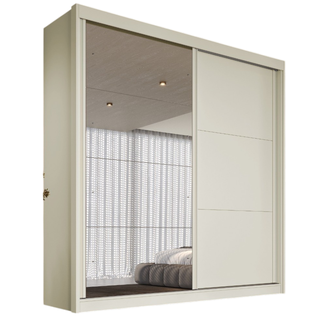 Guarda-Roupa 2 Portas Mali 1,515 m Off White/Peroba/Off White - MÓVEIS EUROPA - Imagem 6