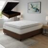Colchão Casal New Freedom 32 cm D33 Molas Ensacadas + Base Baú Corino Marrom – ORTOBOM + BIOSTAR