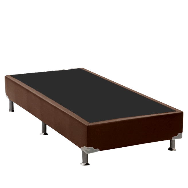Base Box Solteiro Simples Corino Marrom - ALTO NÍVEL CAMAS E COLCHÕES - Imagem 2