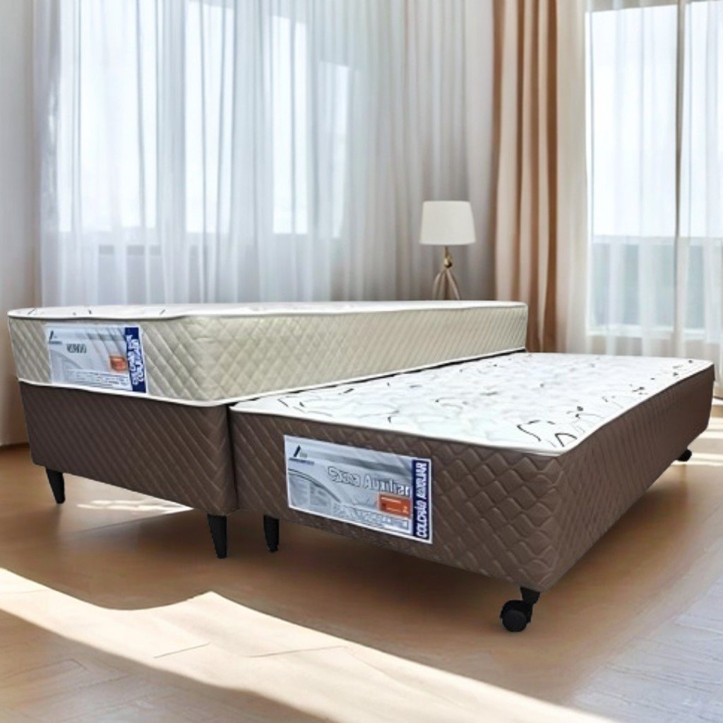 Cama Box Solteiro com Auxiliar Rondocomfort Sealed D33 - RONDOMOVEIS