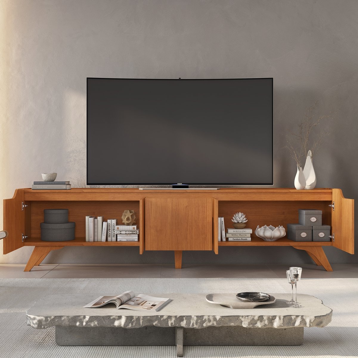 Rack até 75" Atenas 2.2 Naturale - MAVAULAR - Imagem 3