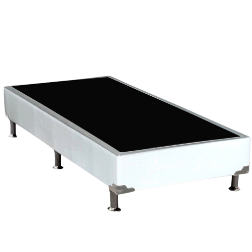 Alternative view of Base Box Solteiro Simples Corino Branco - ALTO NÍVEL CAMAS E COLCHÕES