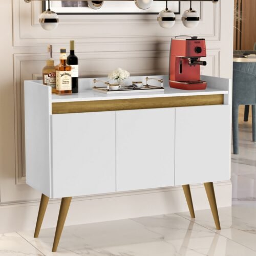Alternative view of Buffet 3 Portas Gold Branco/Mel/Branco - MOVEIS PRIMUS