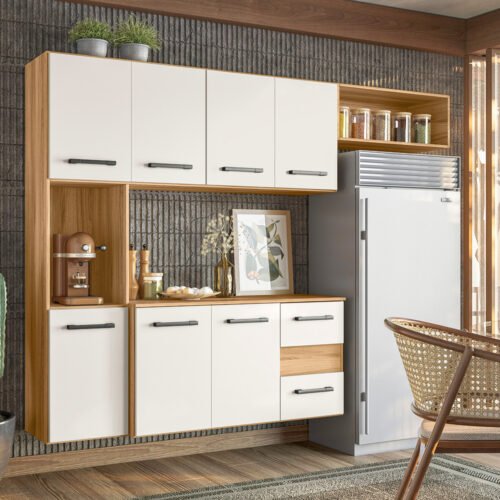 Cozinha Suspensa Juliete Freijó/Off White Cristal – NICIOLI