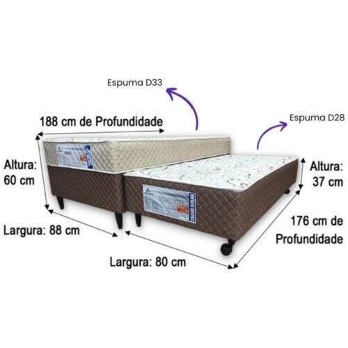 Alternative view of Cama Box Solteiro com Auxiliar Rondocomfort Sealed D33 - RONDOMOVEIS