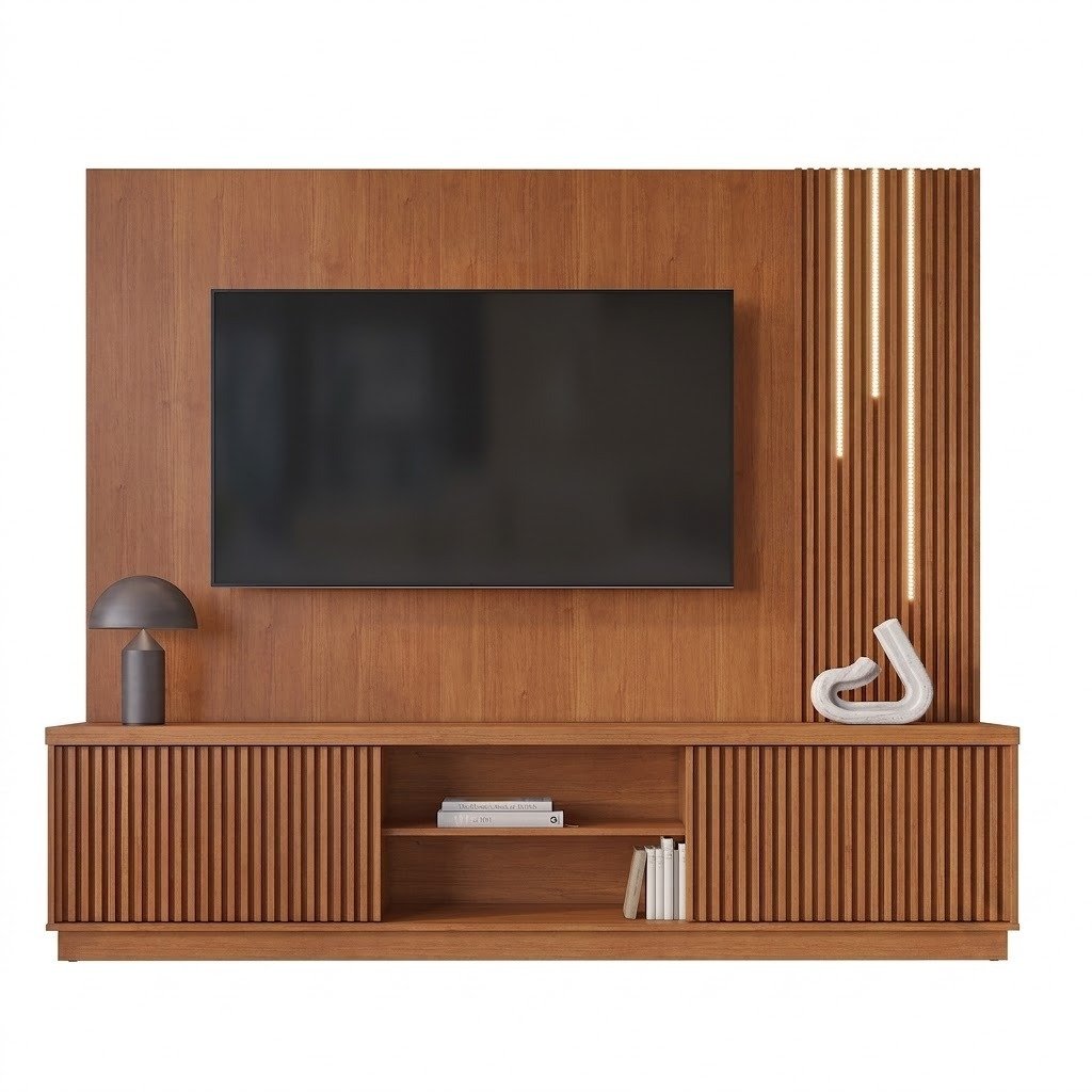 Home Theater até 75″ Arezzo New (C/LED Cascata) Naturale – MAVAULAR - Imagem 6