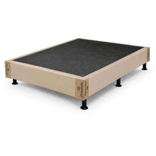 Alternative view of Base Box Casal Simples Corino Bege – ORTOBELLO