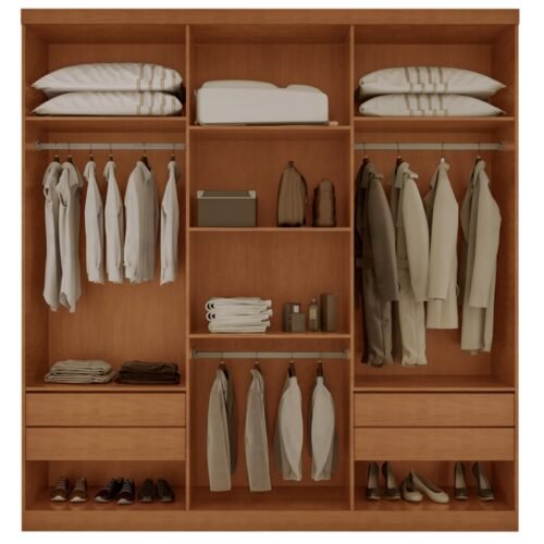 Alternative view of Guarda-Roupa 6 Portas San Andres 2,20 m Naturale/Off White - RUFATO