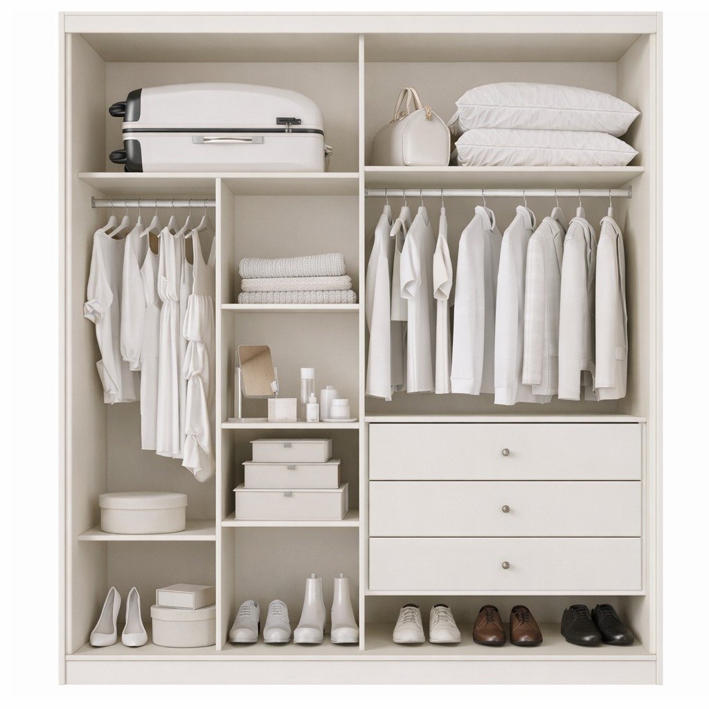 Guarda-Roupa 2 Portas Mali 1,515 m Off White/Peroba/Off White - MÓVEIS EUROPA - Imagem 2