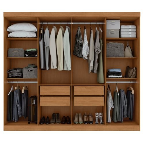 Alternative view of Guarda-Roupa 8 Portas Andara Soft 2,36 m Amêndoa Clean - LOPAS