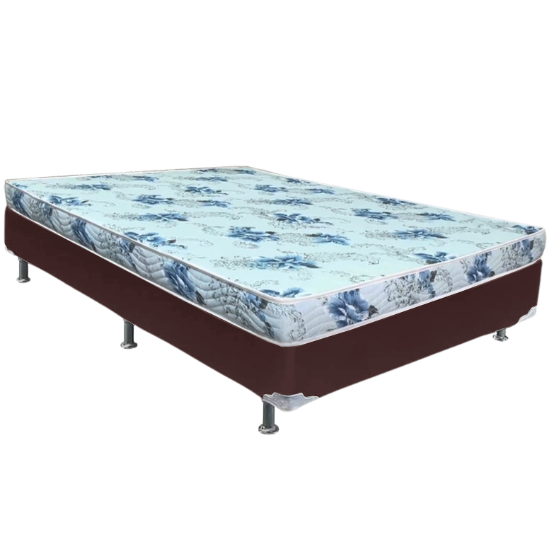 Colchão Casal Dream Soft 12 cm D20 + Base Simples Corino Marrom – ORTOBOM + BIOSTAR - Imagem 2