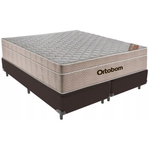 Alternative view of Colchão Queen Airtech Springpocket 25 cm D26 Molas Ensacadas + Base Simples Corino Marrom – ORTOBOM + BIOSTAR