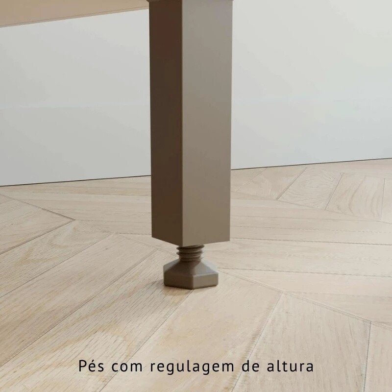 Balcão de Cozinha 1,20m Flórida Cinamomo/Off + Aéreo Ripado 1,20m Flórida Cinamomo/Off com Porta Basculante - Sallêto - Imagem 9