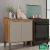 Balcão de Cozinha 0,80m Flórida Cinamomo/Off - Sallêto