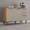 Balcão de Cozinha 1,20m New Valência Cinamomo/Off White - Sallêto