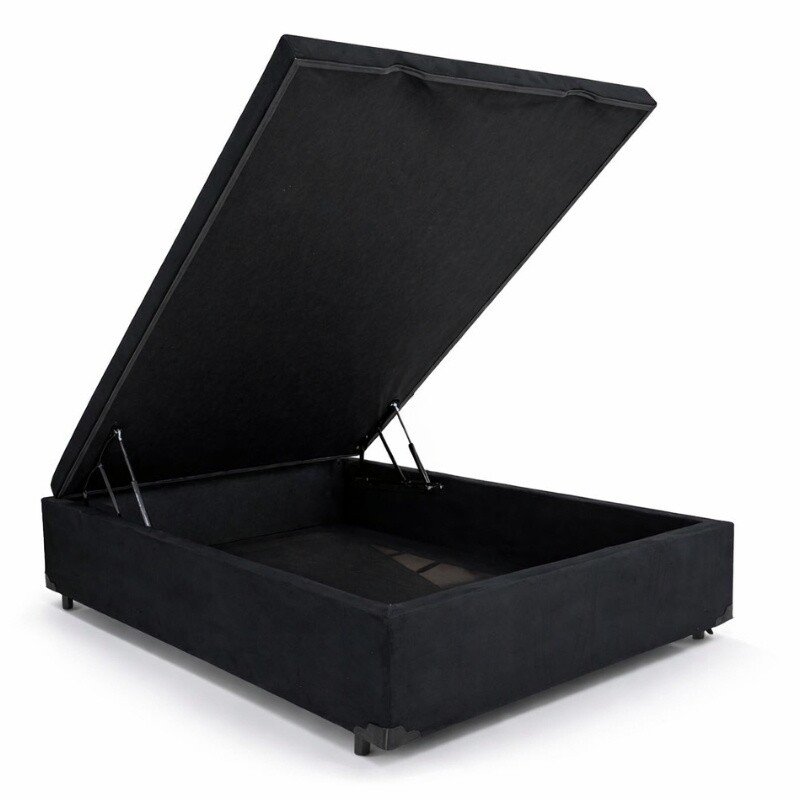 Colchão Casal Ortopédico Classic Supreme Lestespuma + Base Box Baú Casal Confort Sued Preto Blindado Issacar - 138x188x64 - Imagem 9