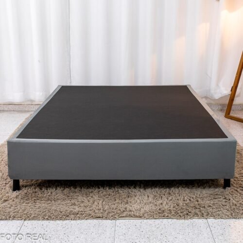 Alternative view of Base Box Casal Sued Cinza 138x188x37 cm - Ortobel