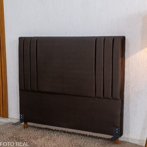 Cabeceira Casal 1,40m Portinari Veludo Marrom