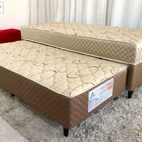 Unibox Solteiro Ortopédico Duo Box + Cama Auxiliar Rondomóveis - 88x188x60 cm